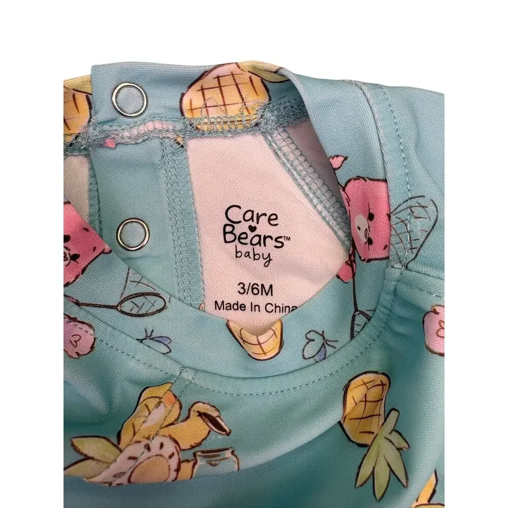 Care Bears Baby Rash Guard Swimsuit 3-6 Months Blue UPF Long Sleeve NWT